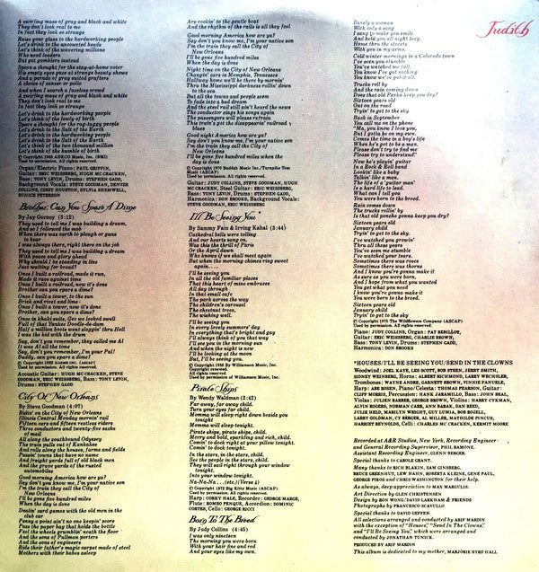 Judy Collins - Judith (LP, Album, Spe) (Near Mint (NM or M-)) - Image 3