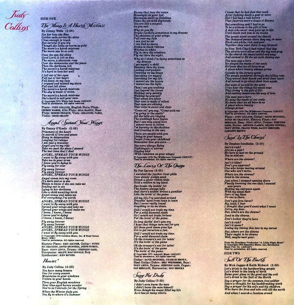 Judy Collins - Judith (LP, Album, Spe) (Very Good Plus (VG+)) - Image 2