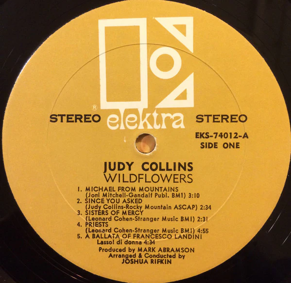 Judy Collins - Wildflowers (LP, Album, Ter) (Good Plus (G+)) - Image 3