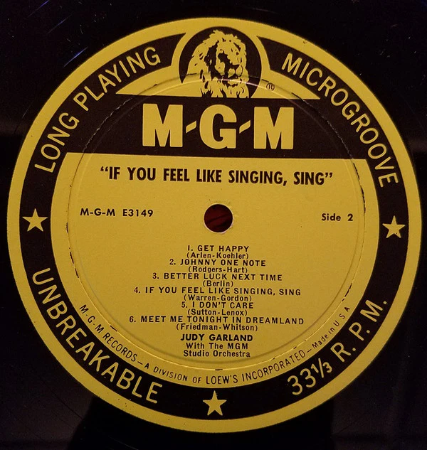 Judy Garland - If You Feel Like Singing, Sing (LP, Comp) (Very Good (VG)) - Image 4