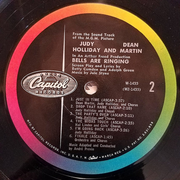 Judy Holliday And Dean Martin - Bells Are Ringing (LP, Mono) (Very Good Plus (VG+)) - Image 4
