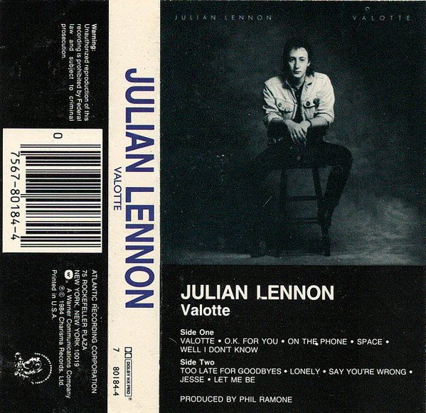 Julian Lennon - Valotte (Cass, Album, SR) (Very Good Plus (VG+))