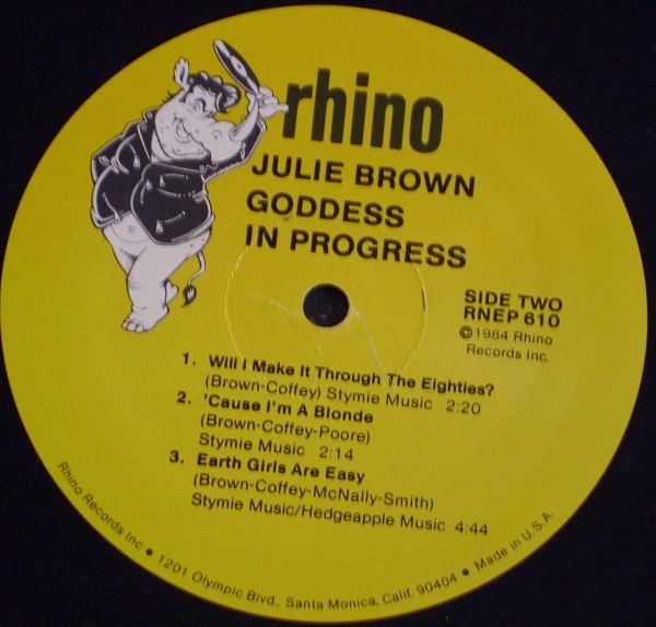 Julie Brown - Goddess In Progress (LP, MiniAlbum) (Near Mint (NM or M-)) - Image 4