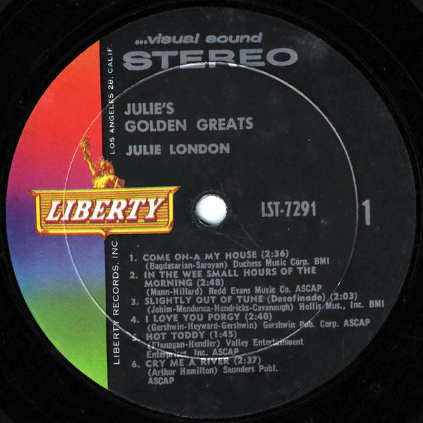 Julie London - Julie's Golden Greats (LP, Comp, Mon) (Near Mint (NM or M-)) - Image 3