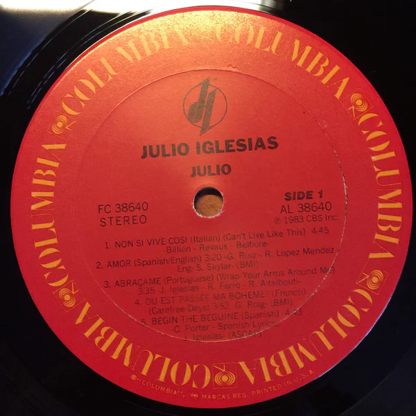 Julio Iglesias - Julio (LP, Album, Car) (Very Good Plus (VG+)) - Image 3