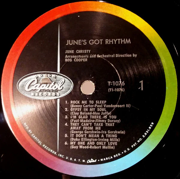 June Christy - June's Got Rhythm (LP, Album, Mono, RP) (Very Good (VG)) - Image 3