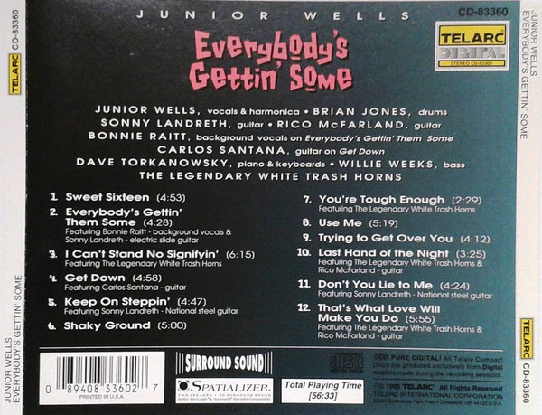 Junior Wells - Everybody's Gettin' Some (CD, Album) (Very Good Plus (VG+)) - Image 2