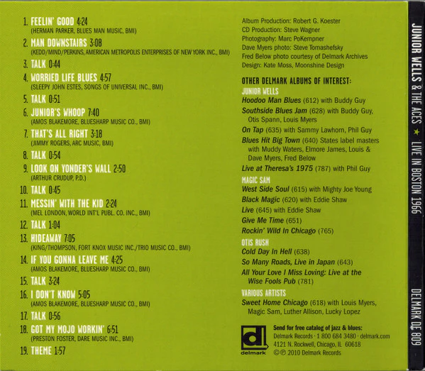 Junior Wells & The Aces - Live In Boston 1966 (CD, Album, RP) (Near Mint (NM or M-)) - Image 5