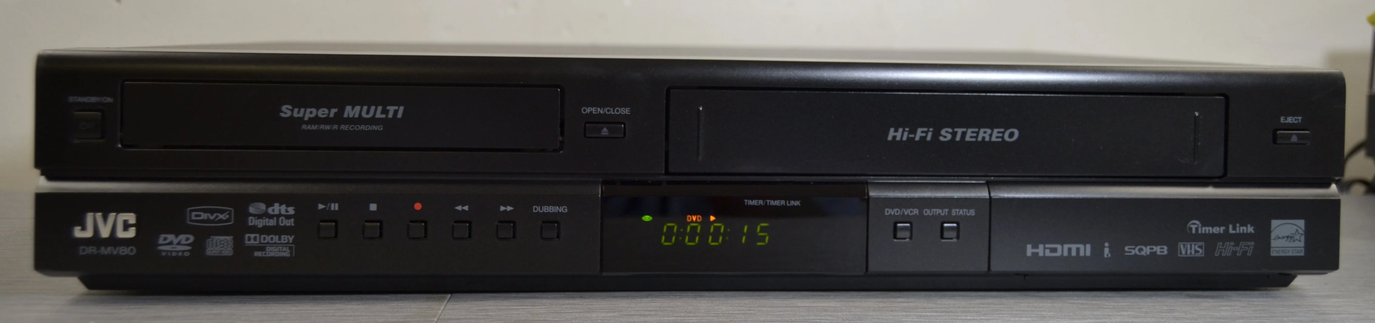 JVC DR-MV80 Combination DVD Recorder and VHS Video Cassette