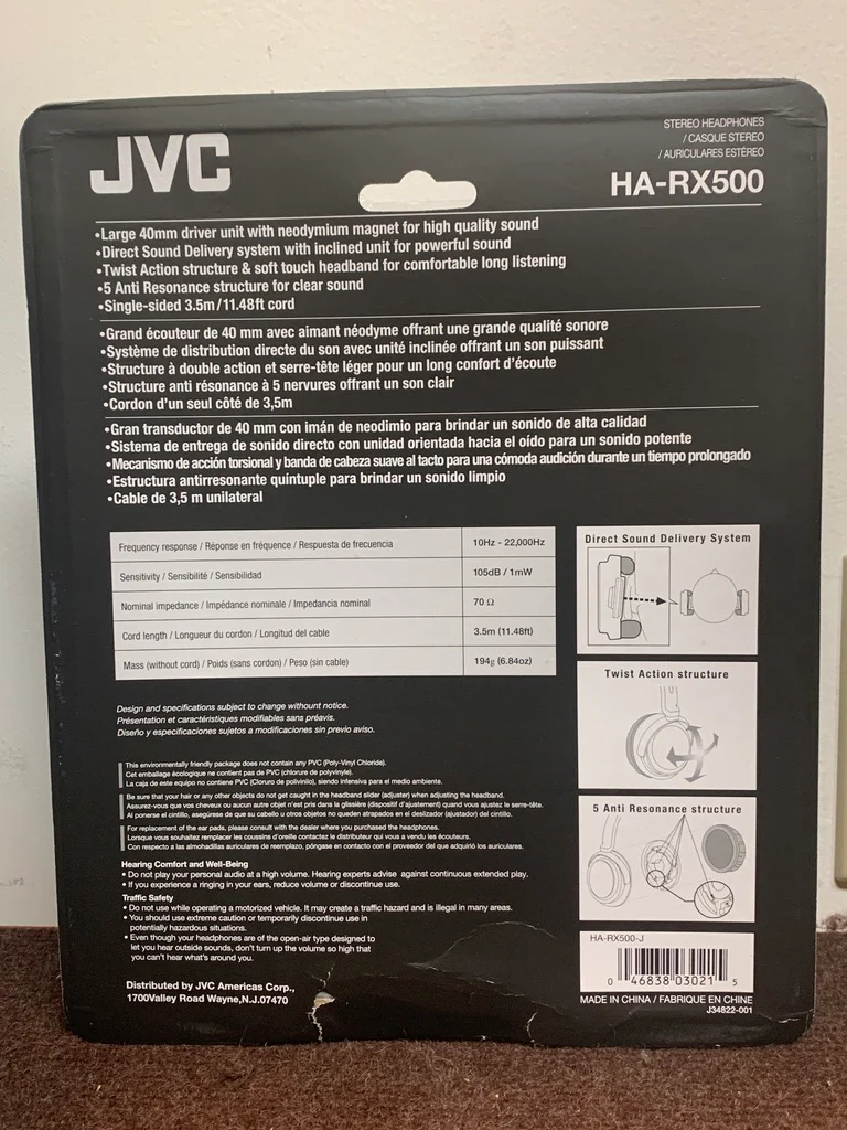 JVC HA-RX500 Headphones - Image 2