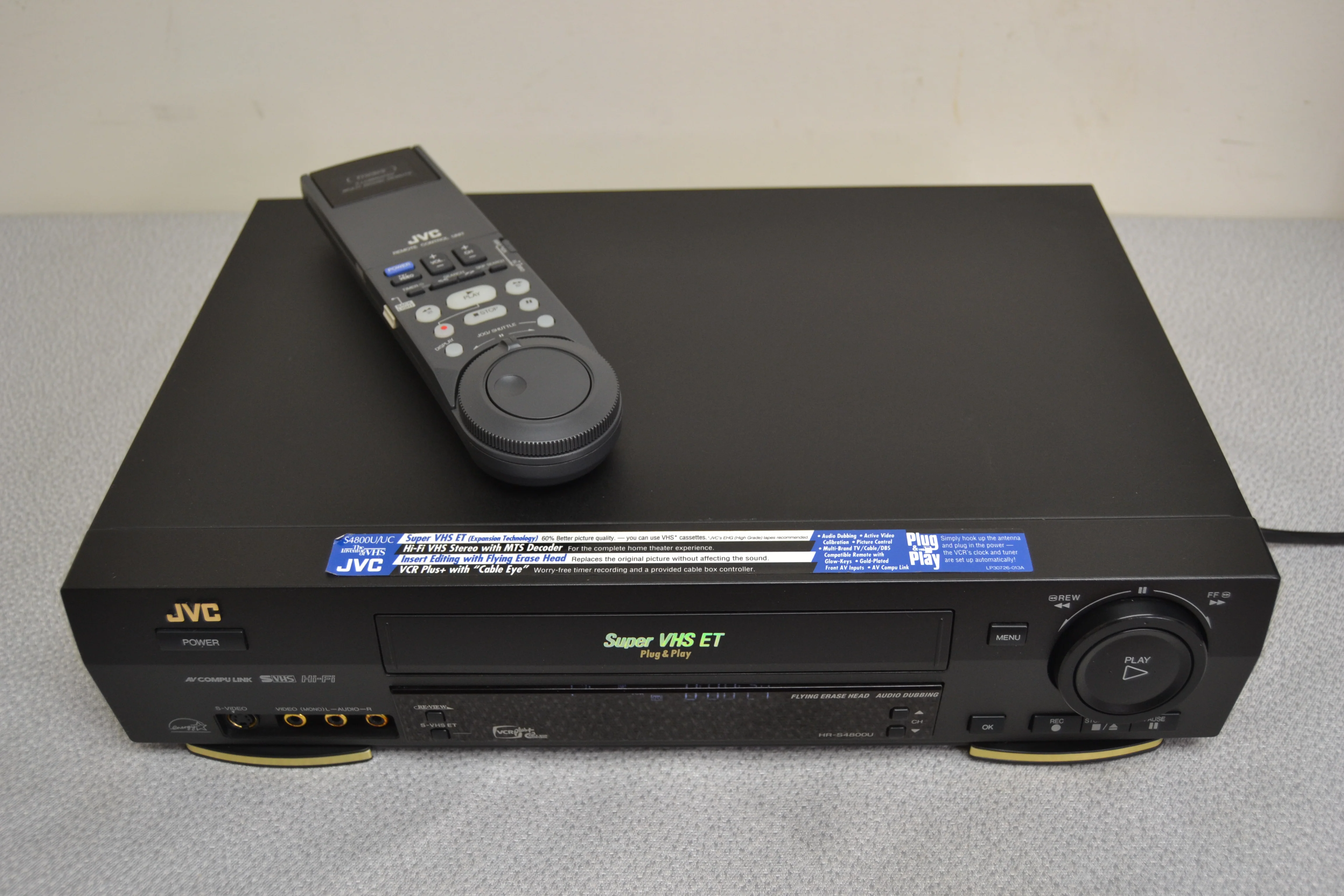 JVC HR-S4800U Super VHS Video Cassette Recorder * Remote * Fully Serviced * New Belts - Image 6