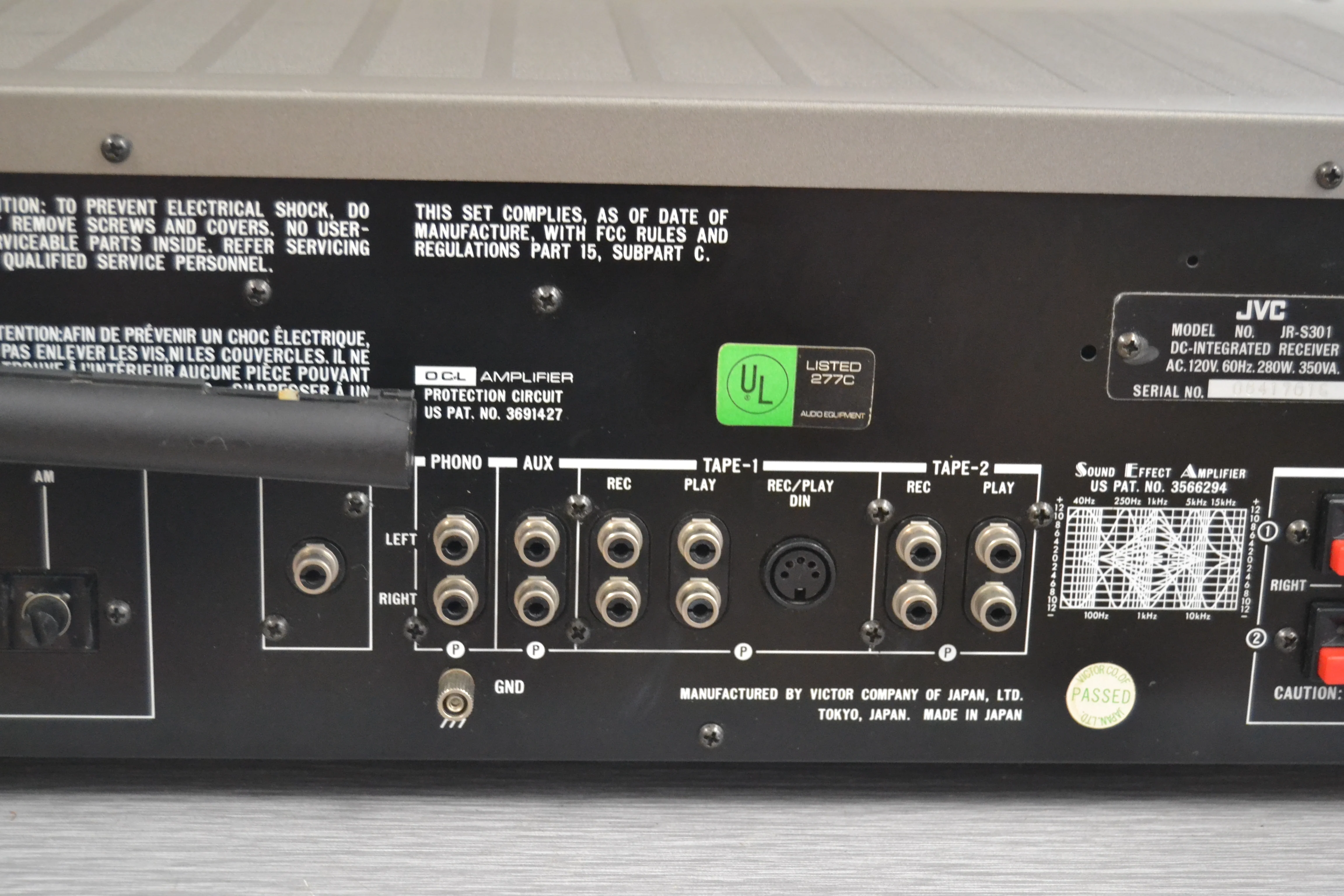 JVC JR-S301 Stereo Receiver * 60W MS * 1977 - Image 11