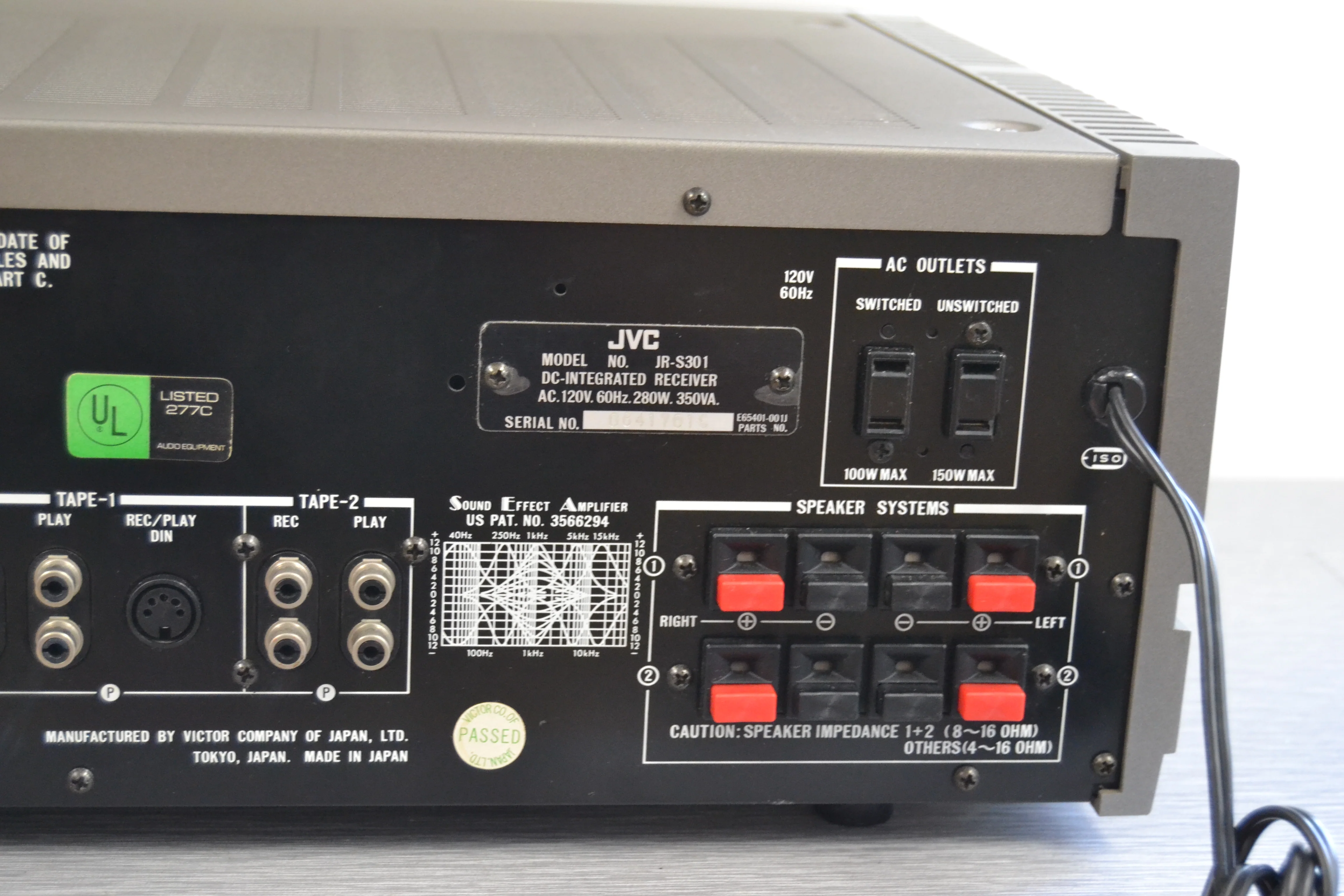 JVC JR-S301 Stereo Receiver * 60W MS * 1977 - Image 12
