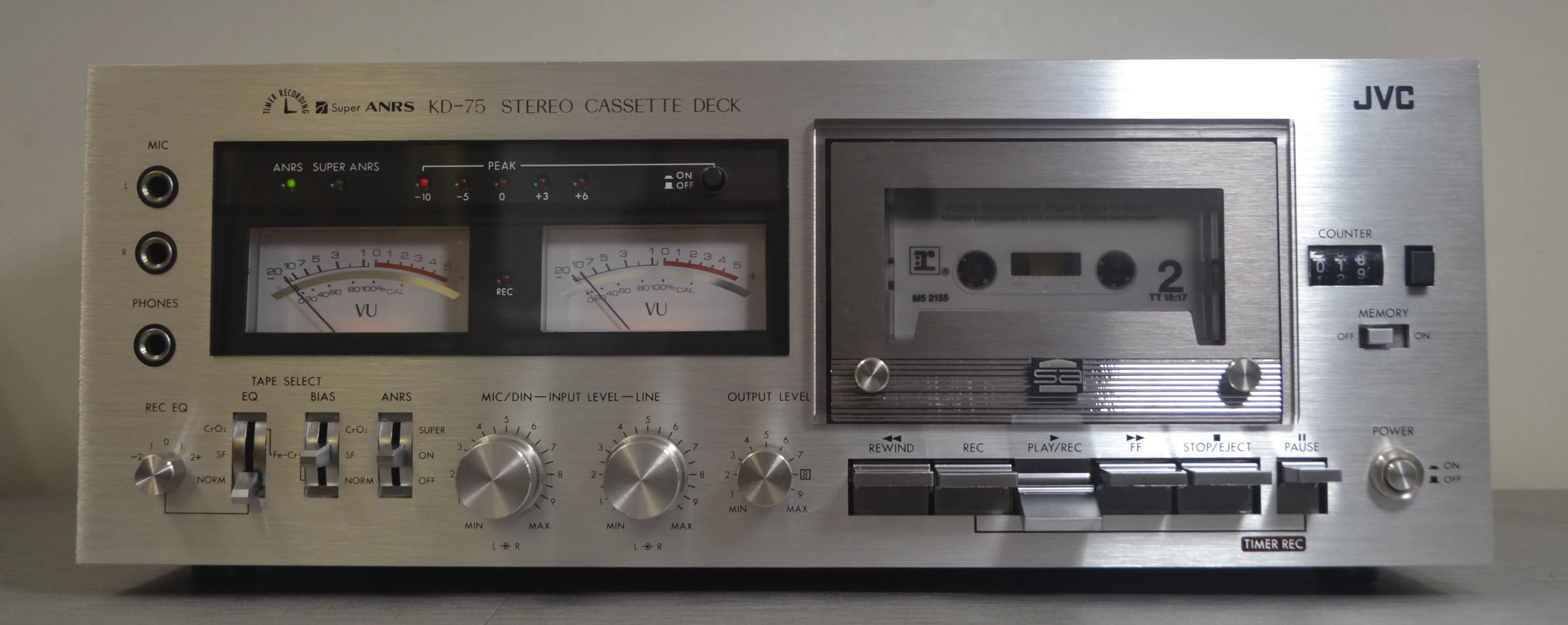 JVC KD-75 Single Cassette Deck * New Belts