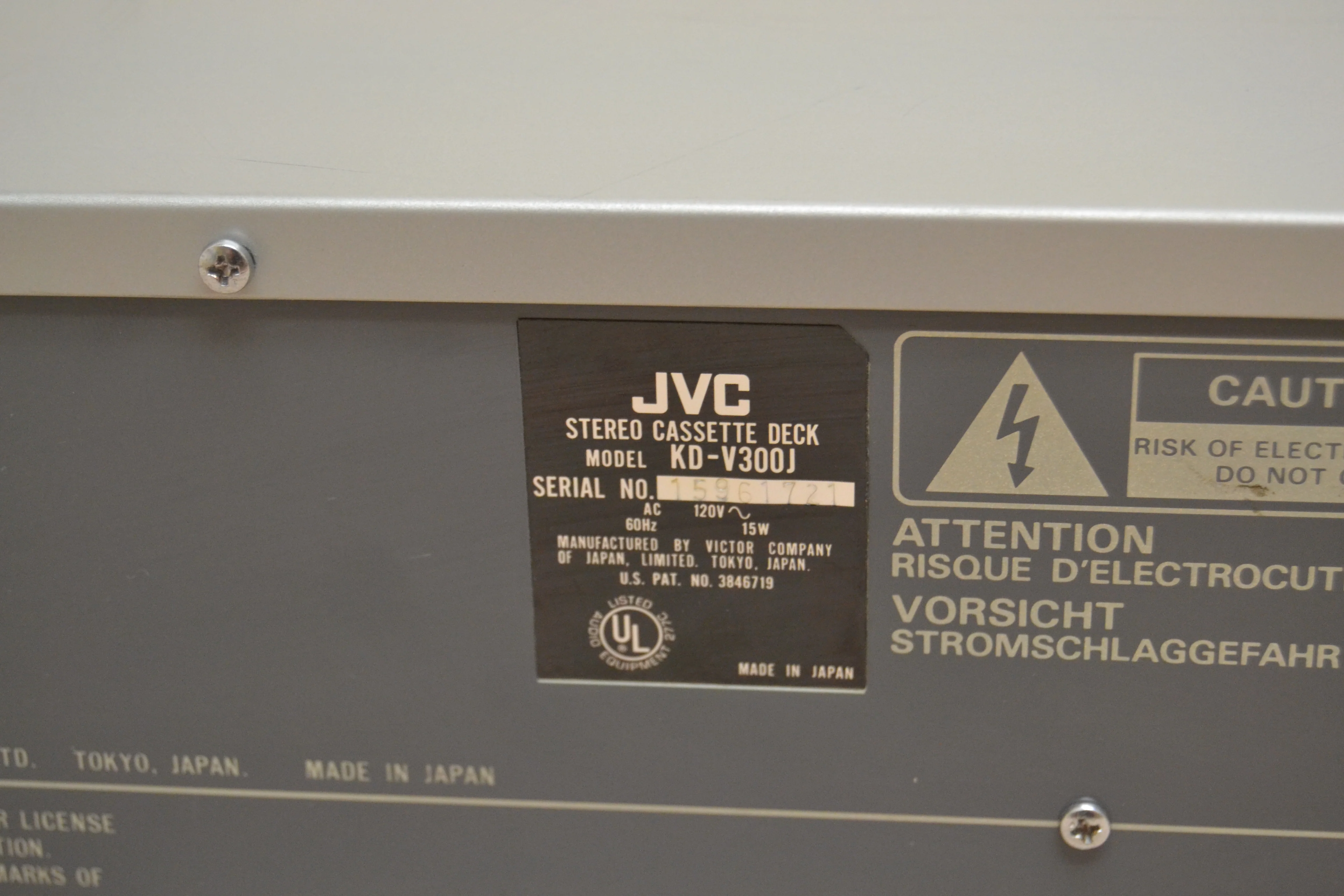 JVC KD-V300 Single Cassette Deck * Fully Serviced * New Belts - Image 11