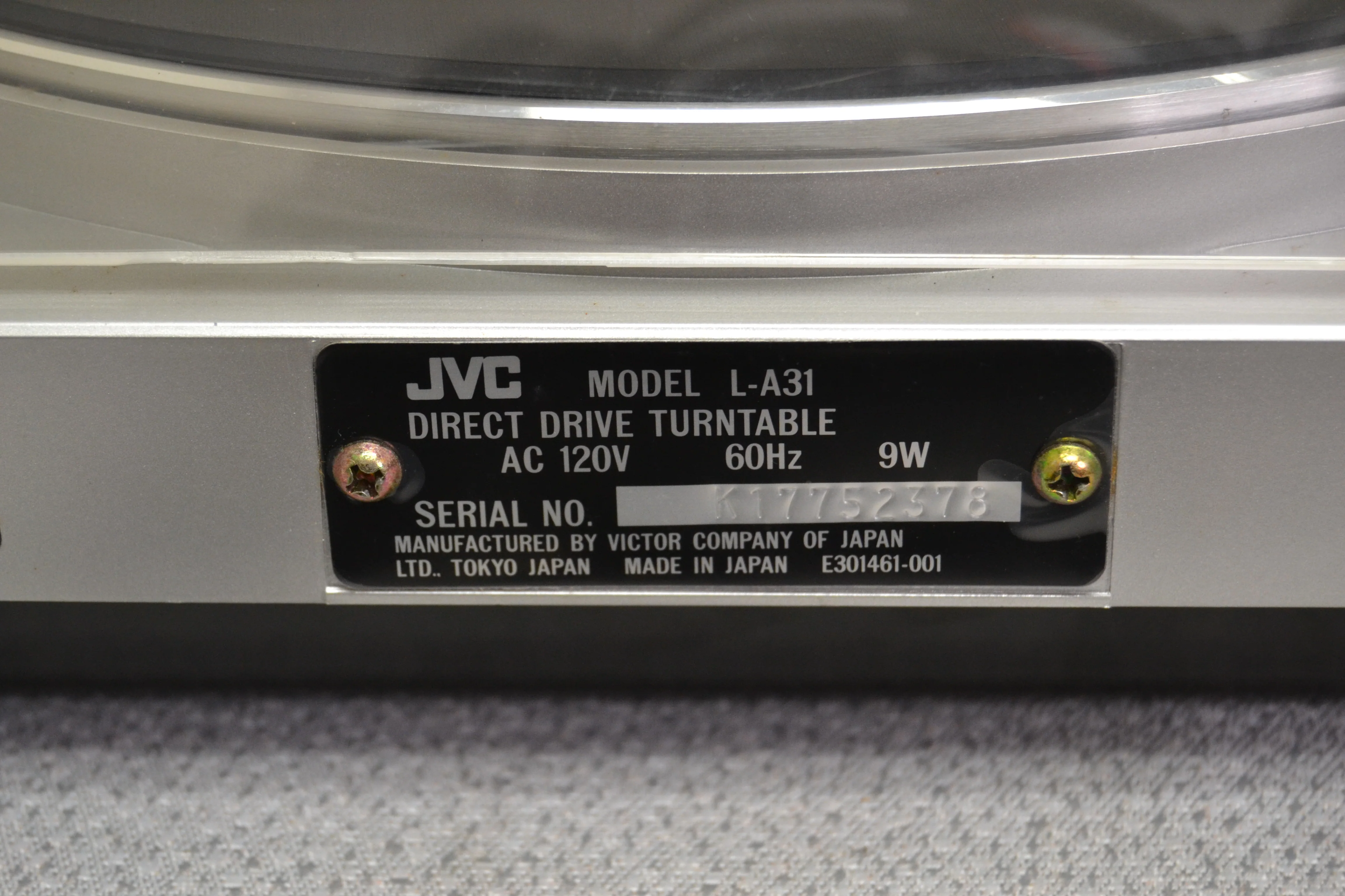 JVC L-A31 Direct Drive Turntable * NEW AT3600 Cartridge * Box - Image 15