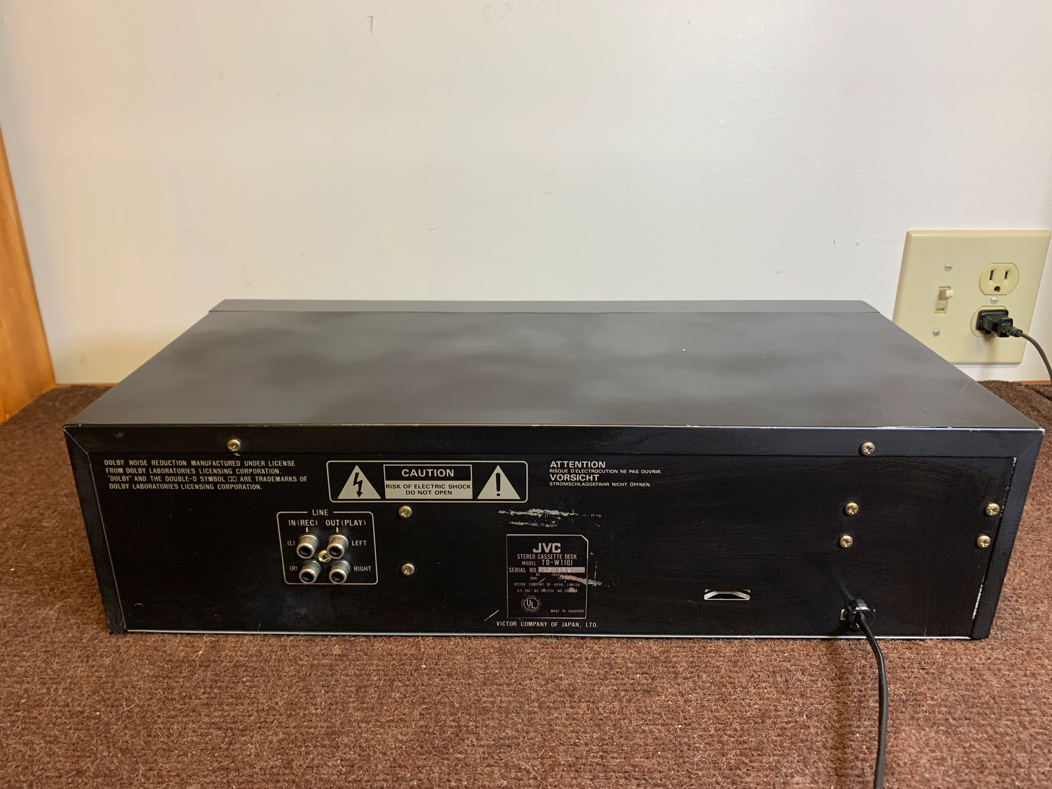 JVC TD-W110 Double Cassette Deck - Image 10