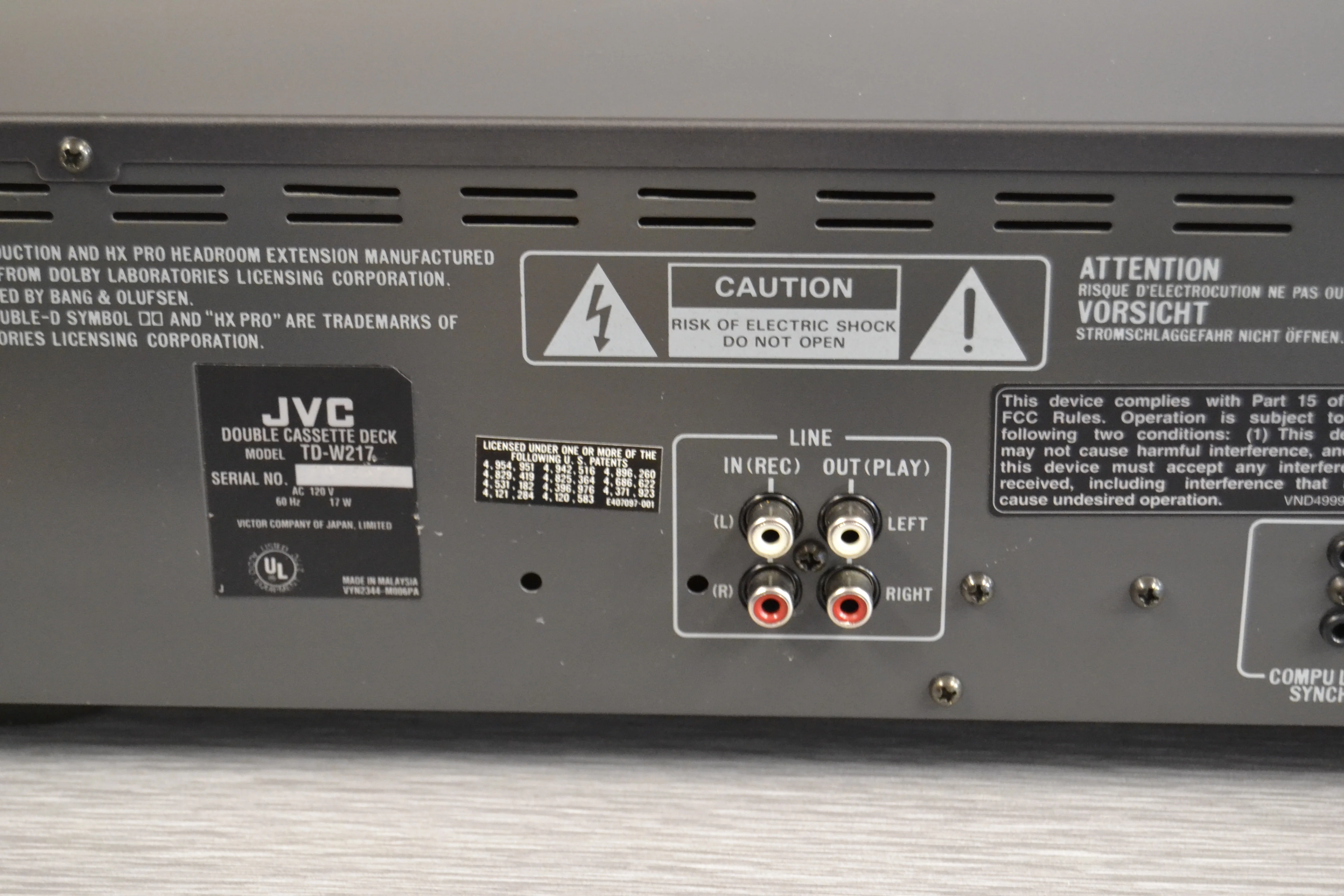 JVC TD-W217 Double Cassette Deck - Image 9