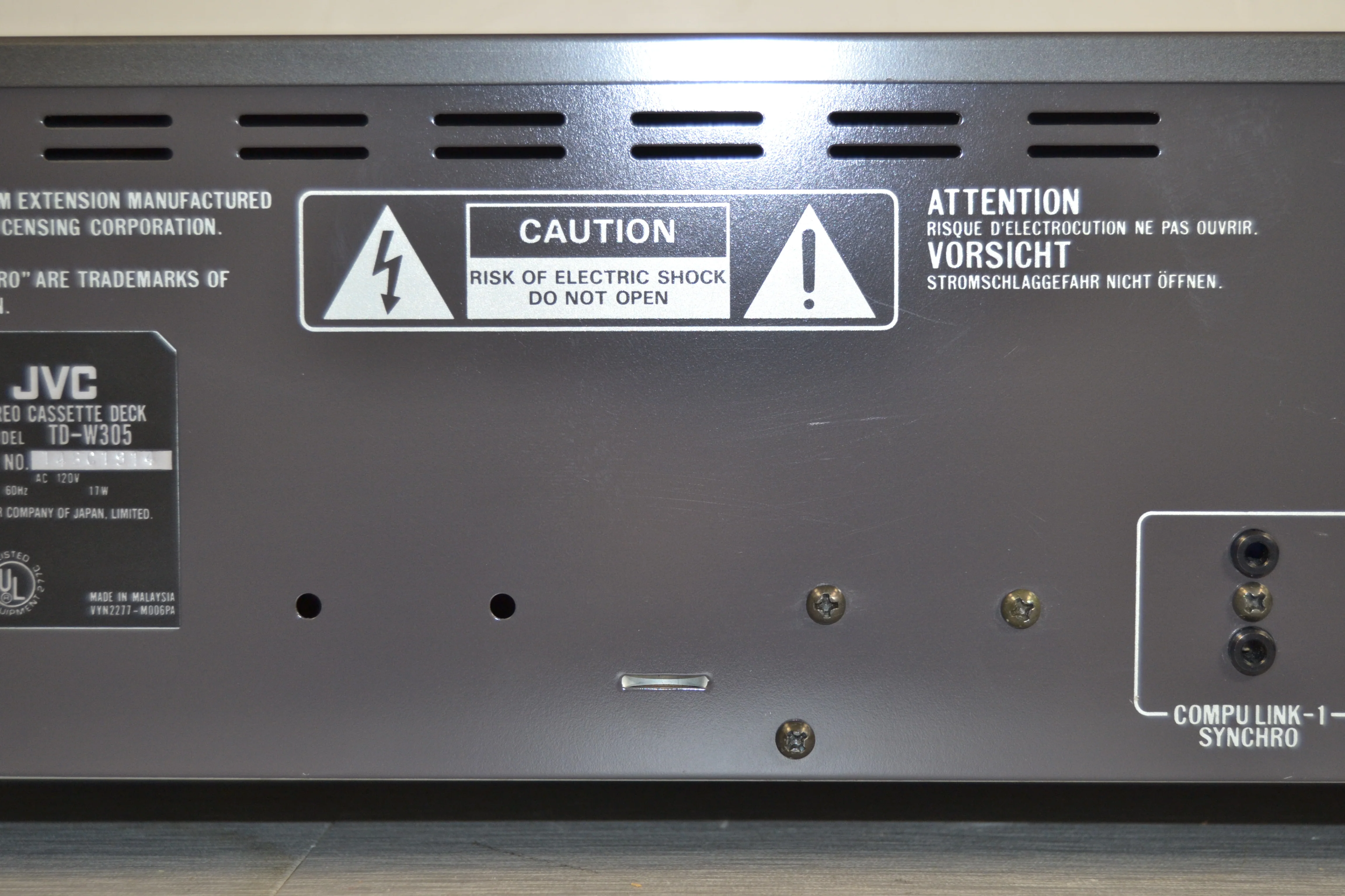 JVC TD-W305 Double Cassette Deck - Image 10