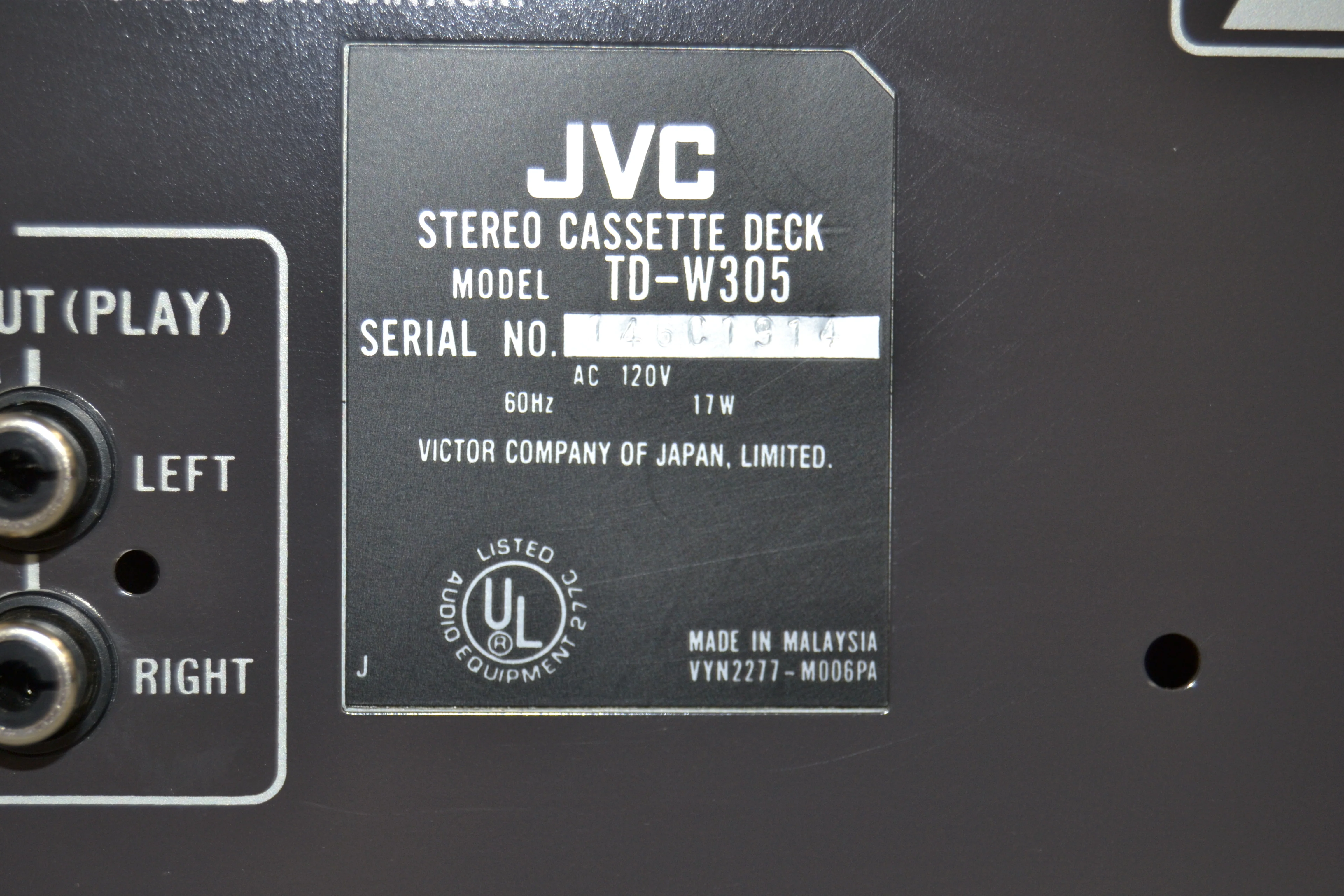JVC TD-W305 Double Cassette Deck - Image 12