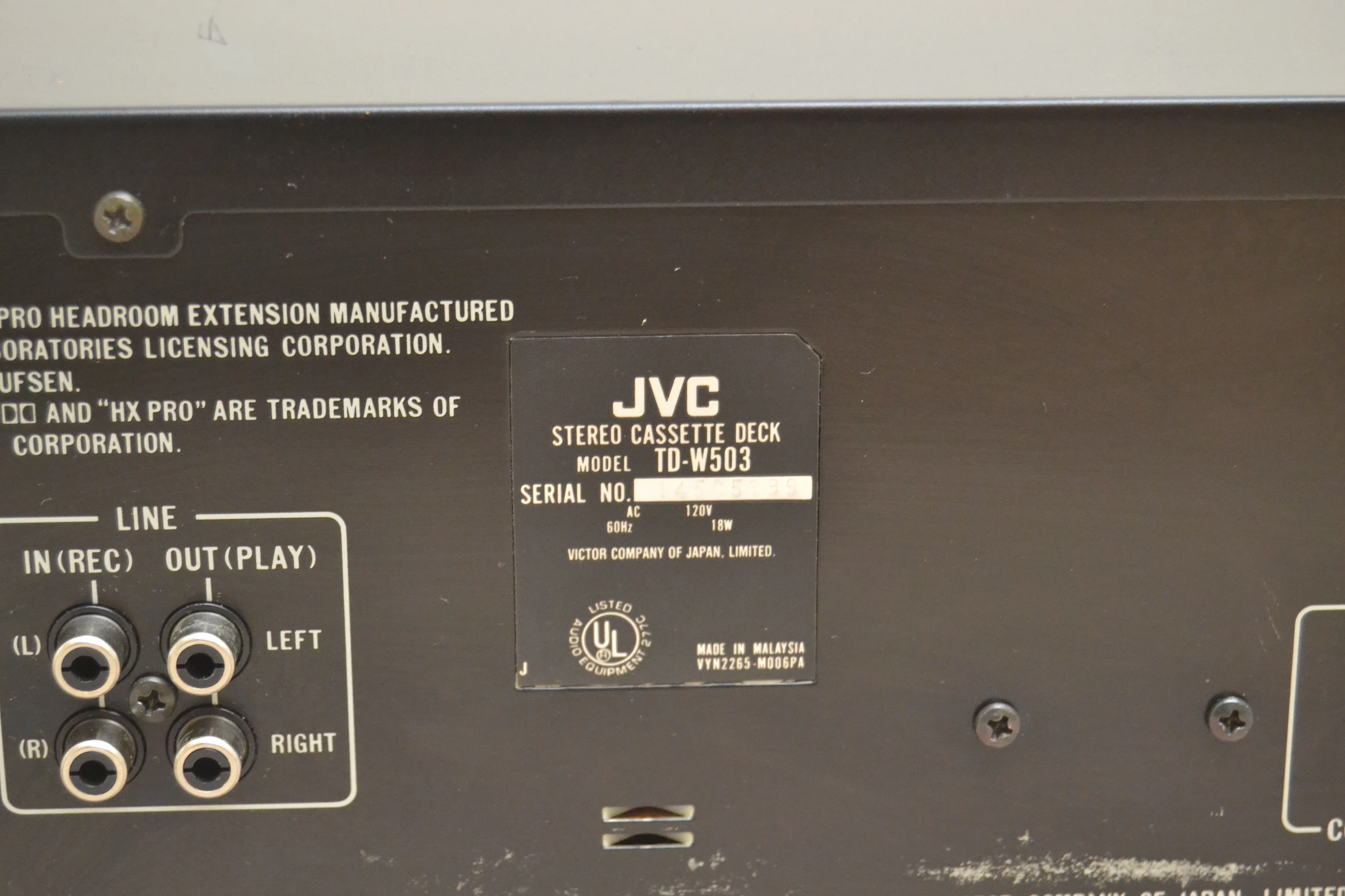 JVC TD-W503 Double Cassette Deck * Fully Serviced * New Belts - Image 10