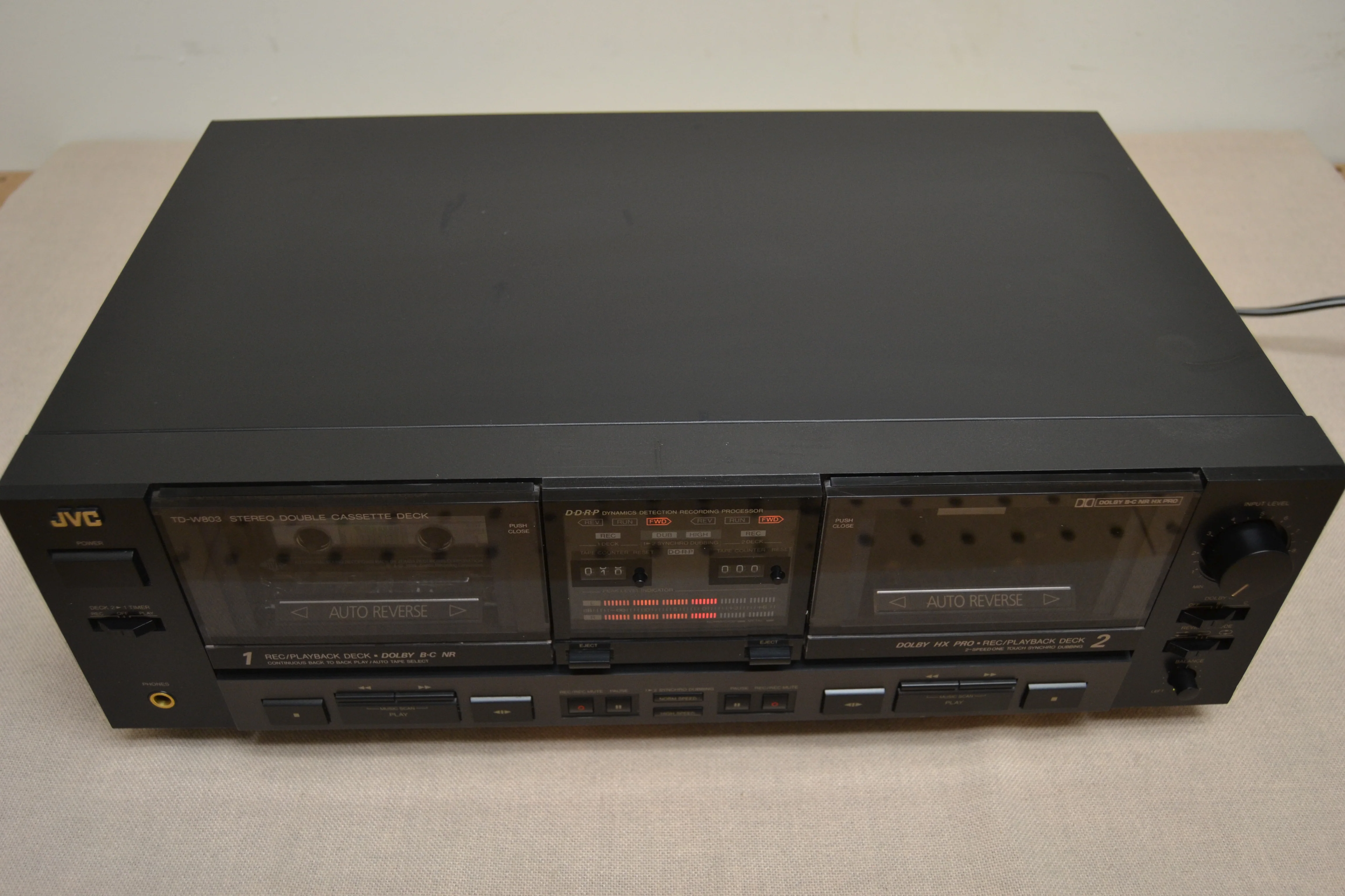 JVC TD-W803 Double Cassette Deck * Double Autoreverse * Fully Serviced * New Belts - Image 6