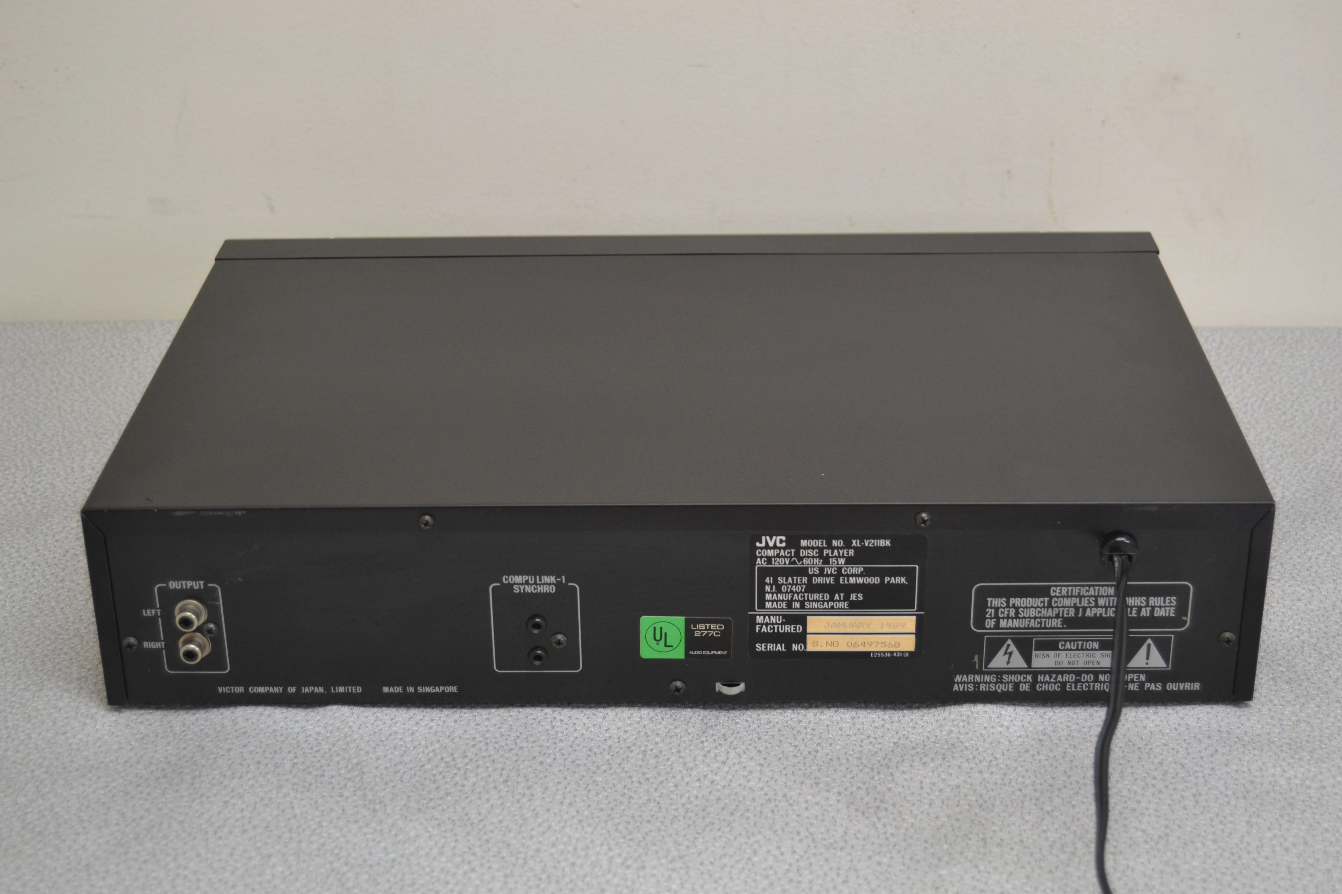 JVC XL-V211 Single CD Player * 1989 - Image 8