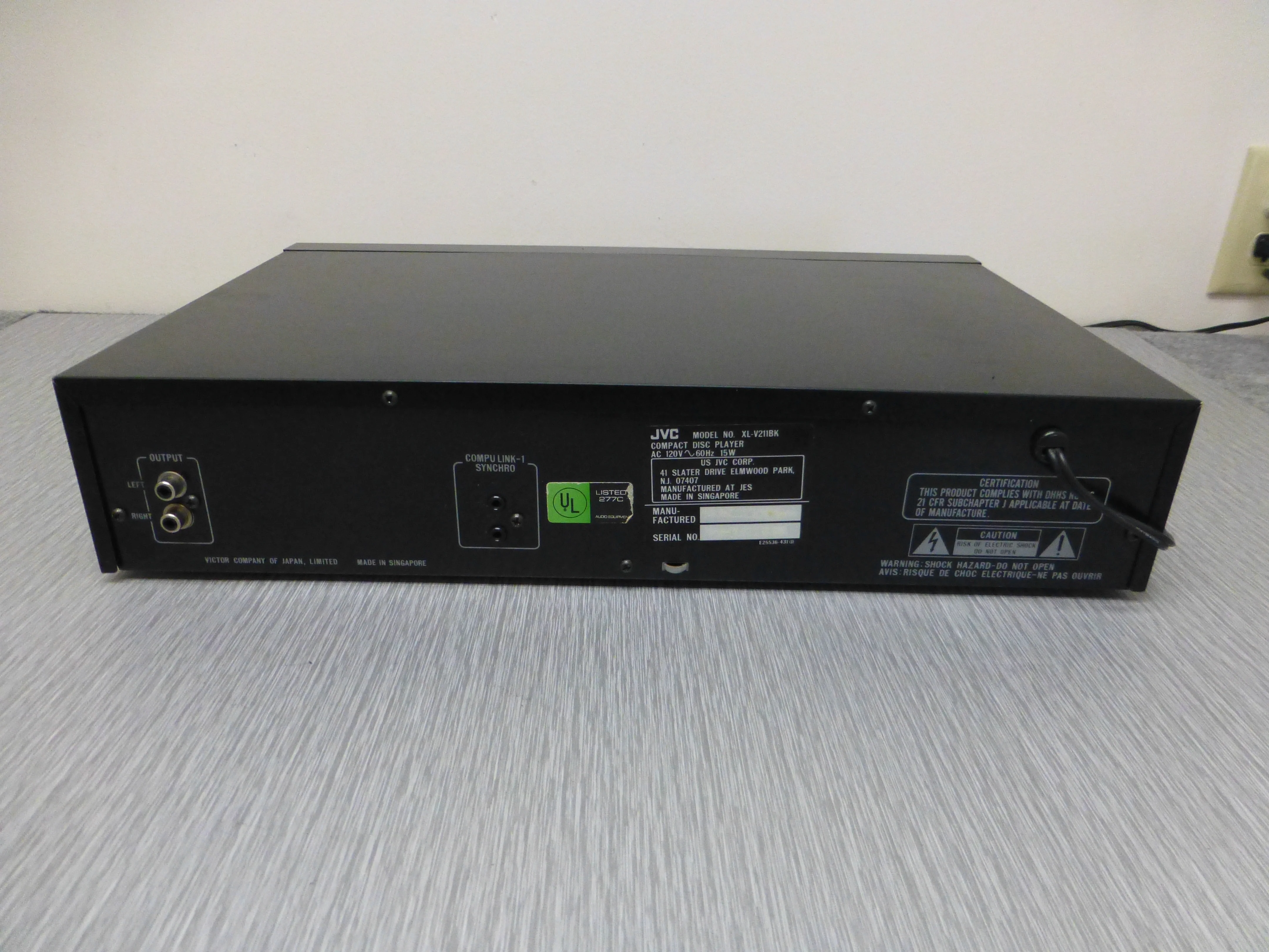 JVC XL-V211 Single CD Player - Image 7