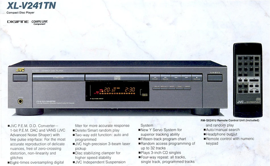 JVC XL-V241 Single CD Player * No remote