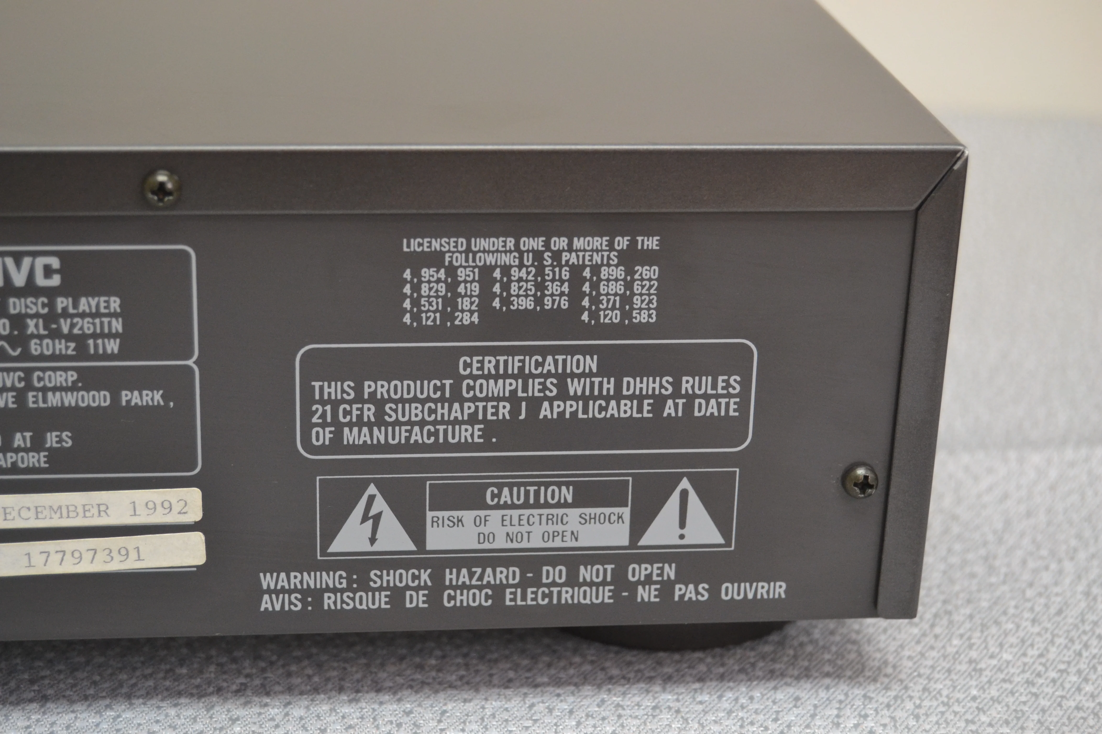 JVC XL-V261 Single CD Player - Image 11