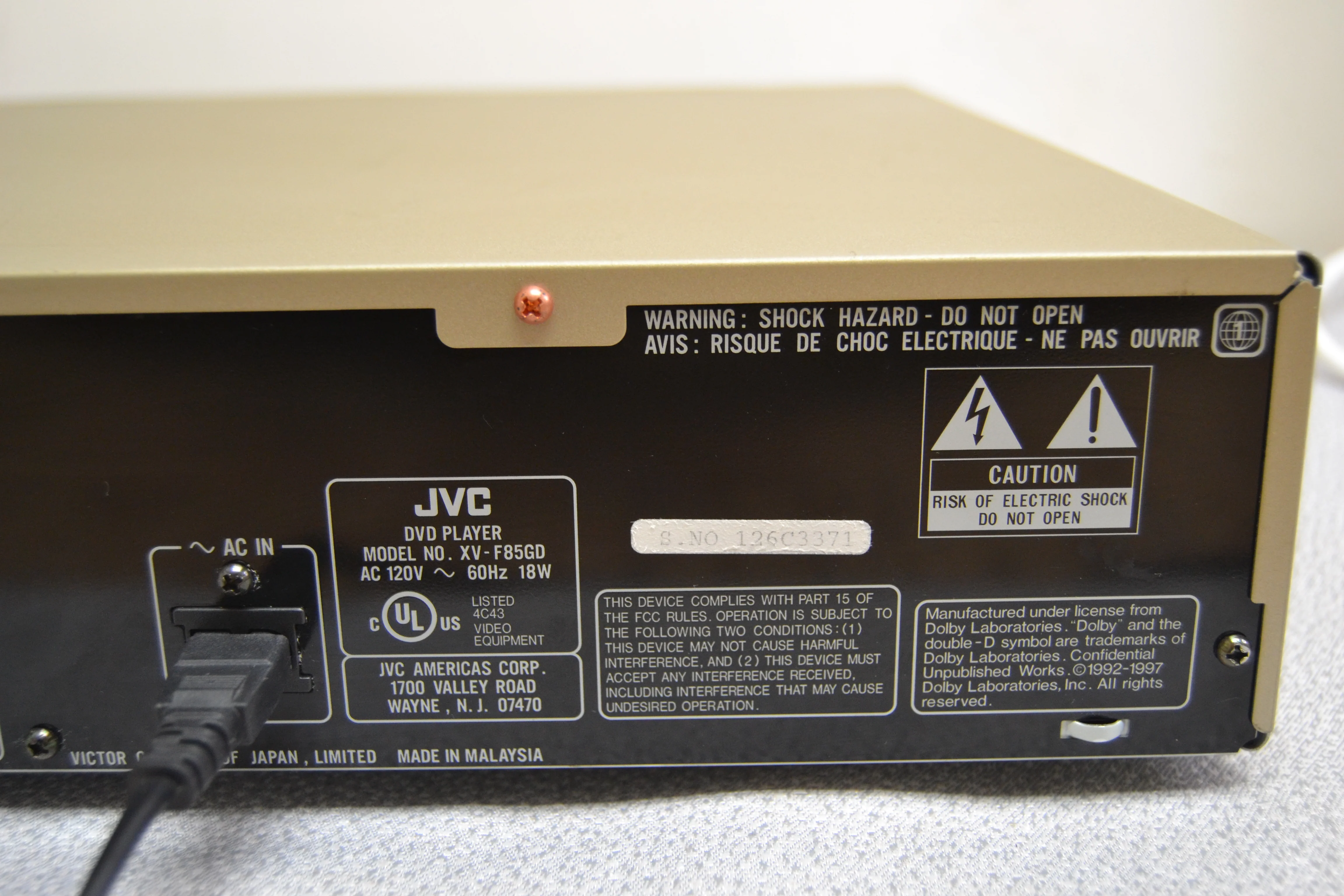 JVC XV-F85GD DVD/CD Carousel 7 Discs - Image 10