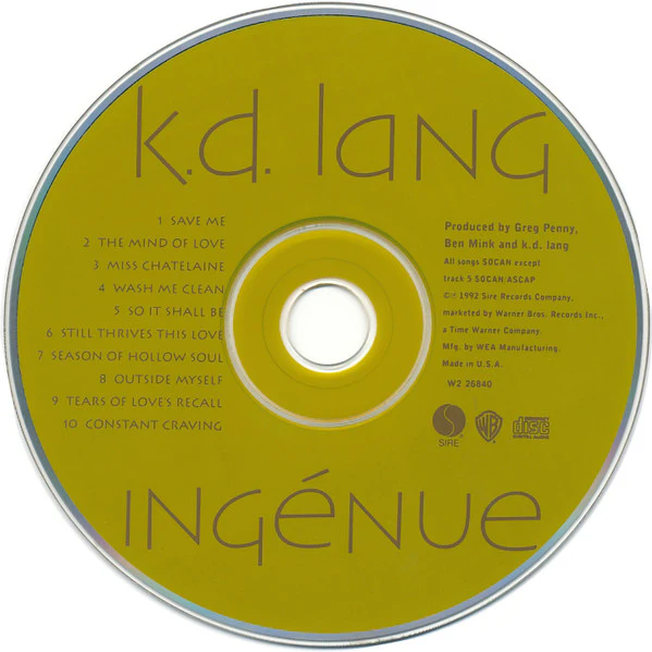 k.d. lang - Ingénue (CD, Album, SRC) (Near Mint (NM or M-)) - Image 3