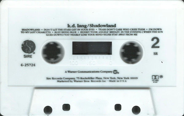 k.d. lang - Shadowland (The Owen Bradley Sessions) (Cass, Album, SR,) (Very Good (VG)) - Image 4