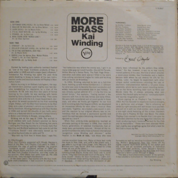 Kai Winding - More Brass (LP, Album) (Very Good Plus (VG+)) - Image 2
