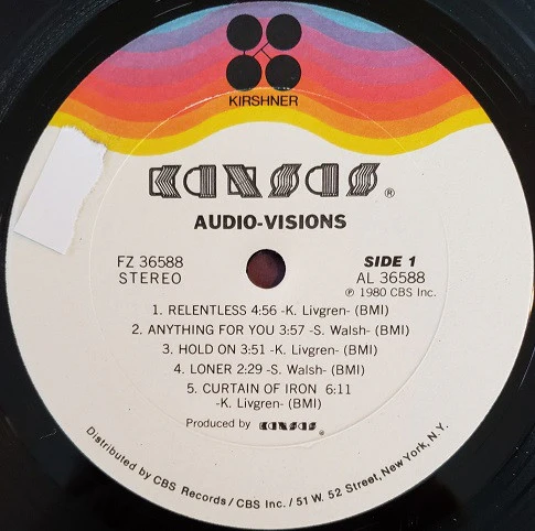 Kansas  - Audio-Visions (LP, Album, Pit) (Near Mint (NM or M-)) - Image 3