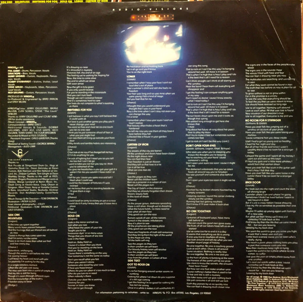 Kansas - Audio-Visions (LP, Album, Pit) (Near Mint (NM or M-)) - Image 5