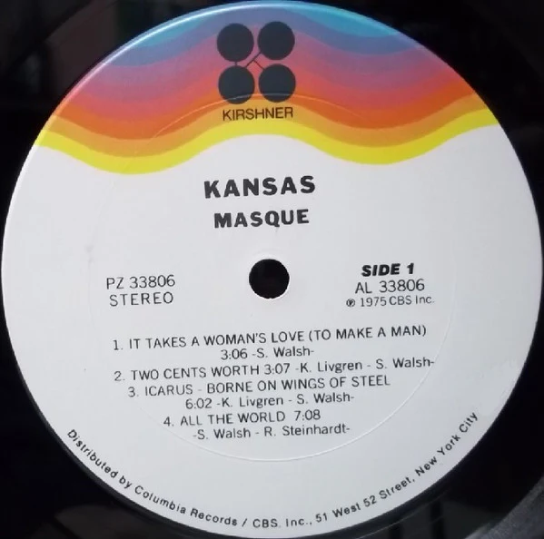 Kansas  - Masque (LP, Album, Pit) (Very Good (VG)) - Image 3