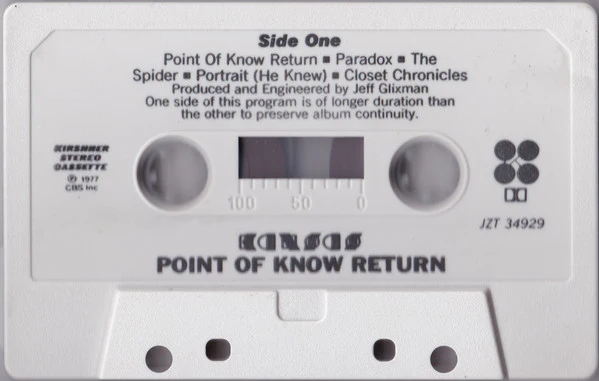 Kansas - Point Of Know Return (Cass, Album, RE) (Very Good Plus (VG+)) - Image 2