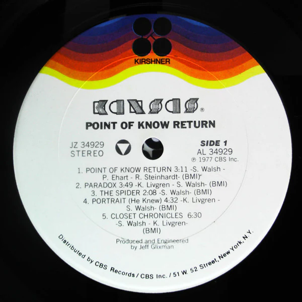 Kansas - Point Of Know Return (LP, Album, Pit) (Near Mint (NM or M-)) - Image 3
