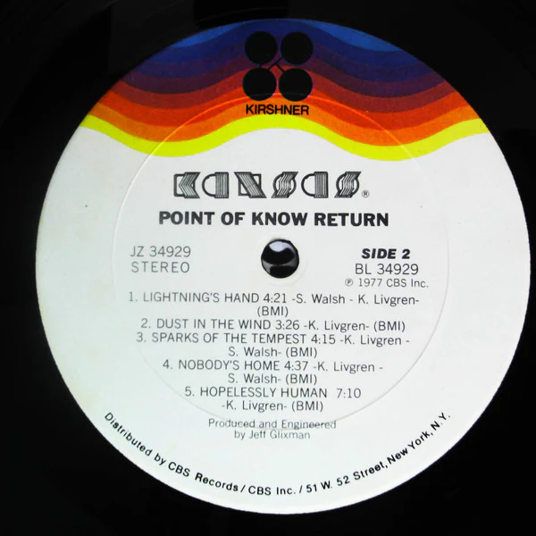 Kansas - Point Of Know Return (LP, Album, Pit) (Near Mint (NM or M-)) - Image 4