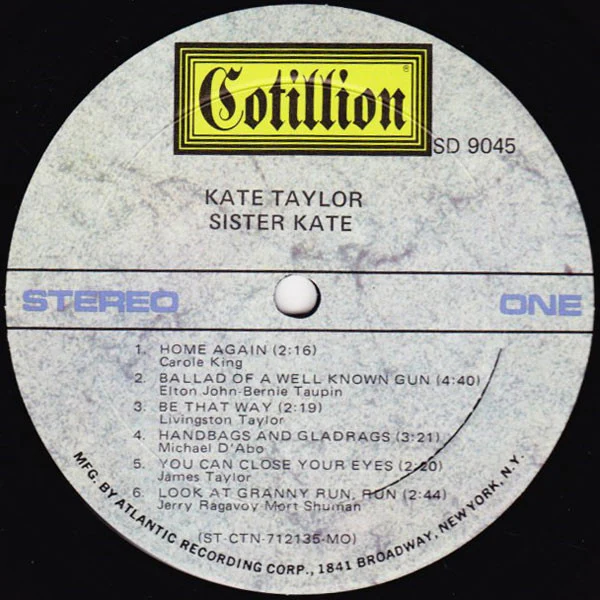 Kate Taylor - Sister Kate (LP, Album, MO) (Very Good Plus (VG+)) - Image 3