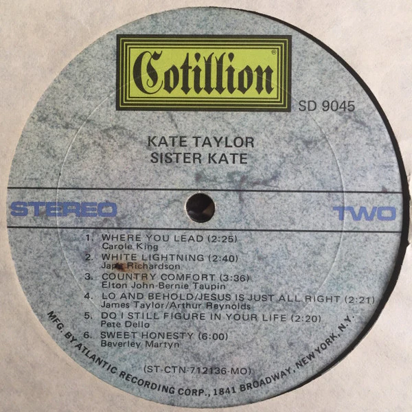 Kate Taylor - Sister Kate (LP, Album, MO) (Very Good Plus (VG+)) - Image 4