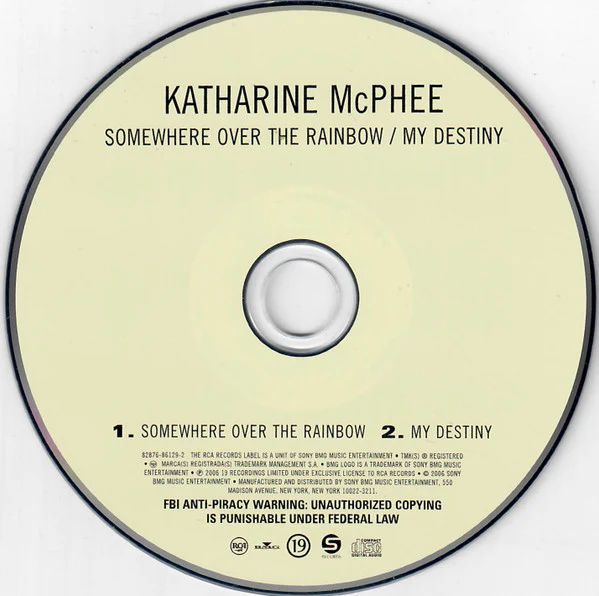 Katharine McPhee - Somewhere Over The Rainbow / My Destiny (CD, Single) (Mint (M)) - Image 4