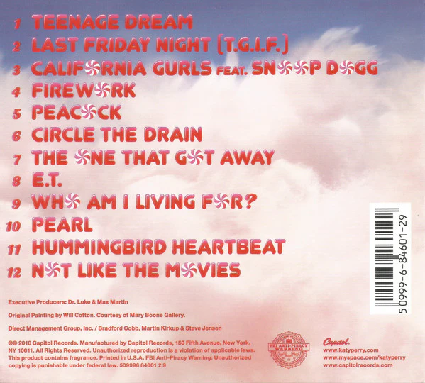 Katy Perry - Teenage Dream (CD, Album, Dig) (Very Good Plus (VG+)) - Image 2