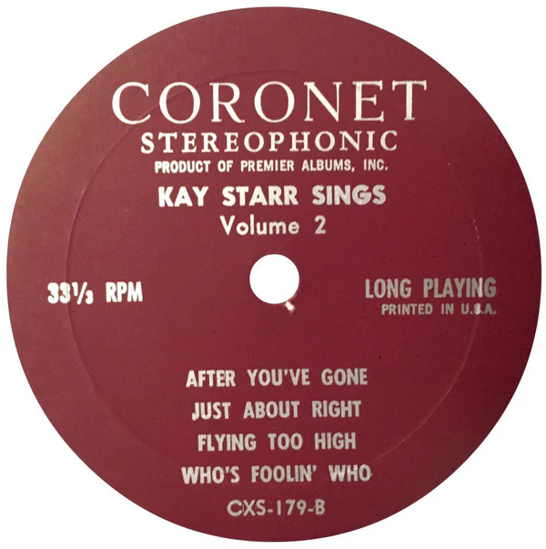 Kay Starr - Kay Starr Sings Volume 2 (LP, Album) (Very Good Plus (VG+)) - Image 4