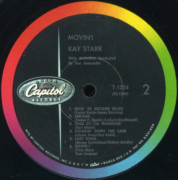 Kay Starr - Movin'! (LP, Album, Mono) (Very Good Plus (VG+)) - Image 4