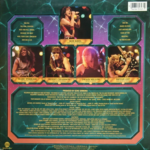 Keel - The Final Frontier (LP, Album) (Near Mint (NM or M-)) - Image 2