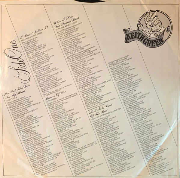 Keith Green - For Him Who Has Ears To Hear (LP, Album) (Near Mint (NM or M-)) - Image 5