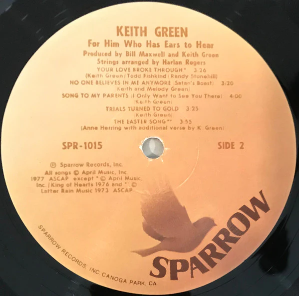 Keith Green - For Him Who Has Ears To Hear (LP, Album) (Very Good (VG)) - Image 4