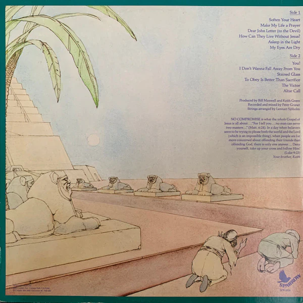Keith Green - No Compromise (LP, Album, Gat) (Very Good (VG)) - Image 4